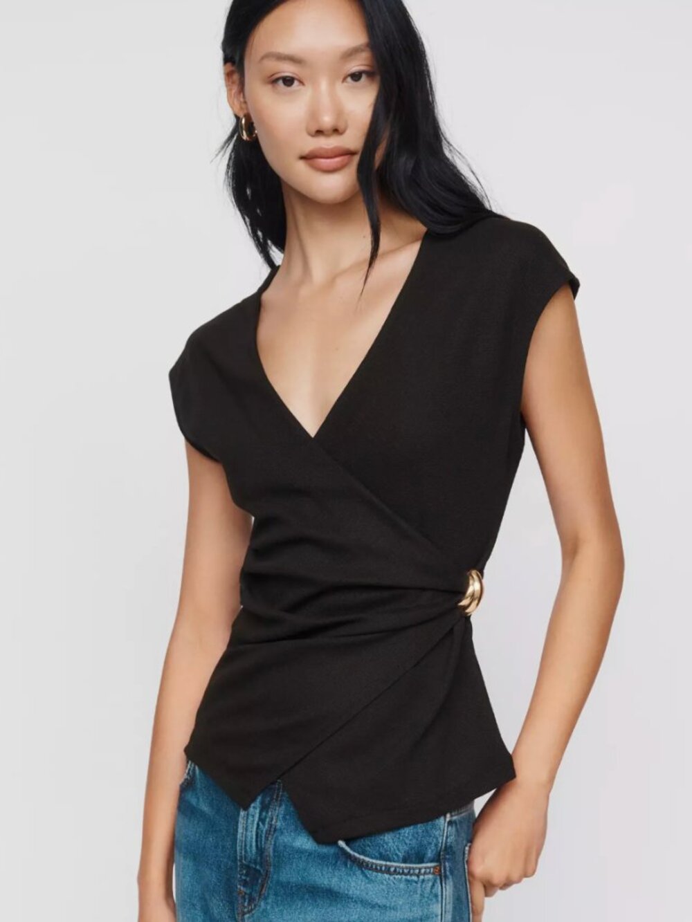 Maeve Hardware Wrap Top